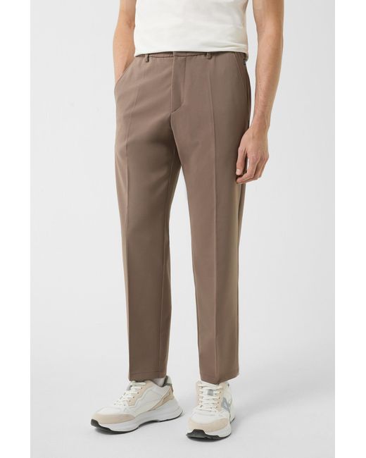 Bogner Brown Pleated Trousers Marcus for men