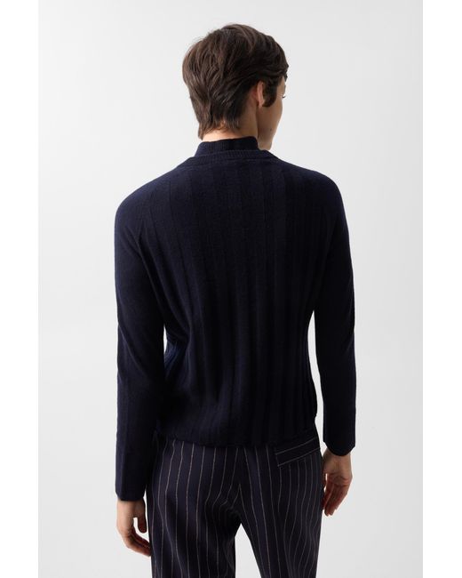 Bogner Blue Tanja Virgin Wool Cashmere Cardigan For