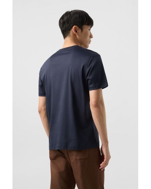 Bogner Blue Cotton T-shirt Lukas for men