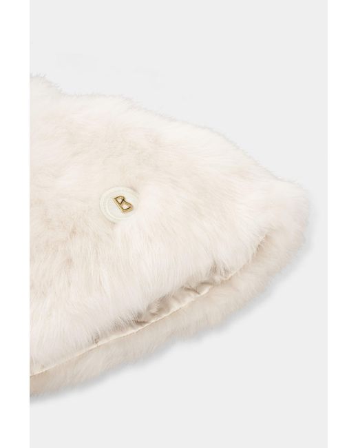 Bogner White Aria Lambskin Hat For