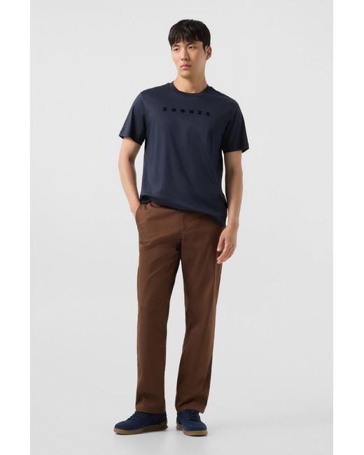 Bogner Blue Cotton T-shirt Lukas for men