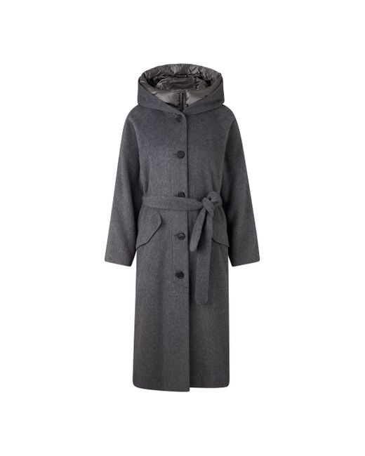 Bogner Gray Runa Wool Coat For
