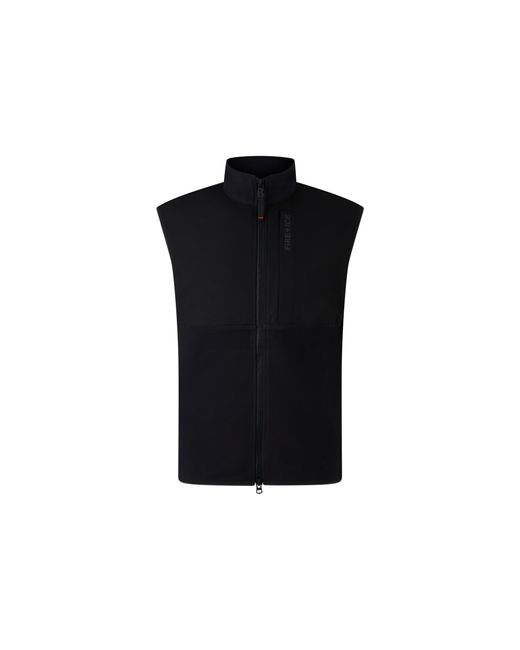 Bogner Fire + Ice Black Lais Hybrid Fleece Vest for men