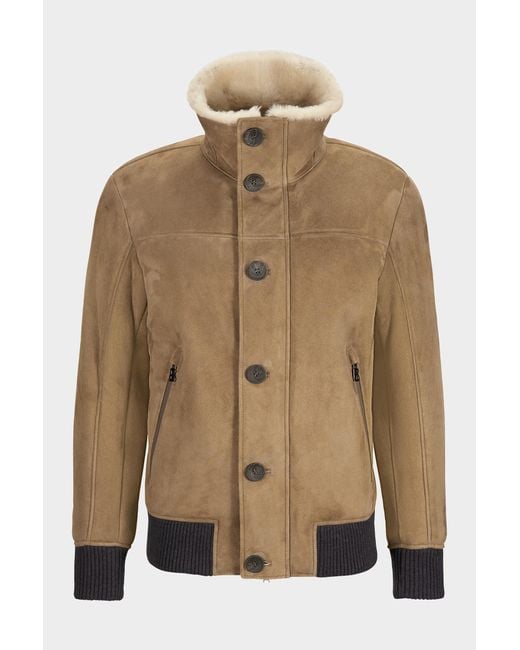 Bogner Delv Lambskin Leather Jacket In Camel in Natural for Men Lyst