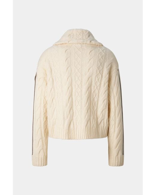 Bogner Natural Lotta Virgin Wool Blend Knit Jacket
