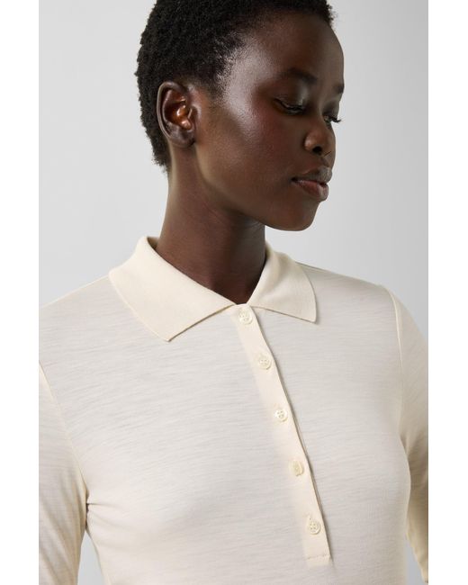 Bogner Natural Whoopy Polo Long-sleeve Top