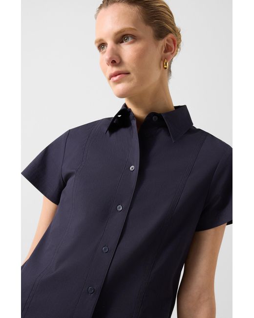 Bogner Blue Poplin Blouse Dress Alison