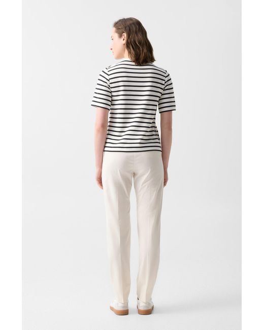 Bogner White Pleated Trousers Abbie