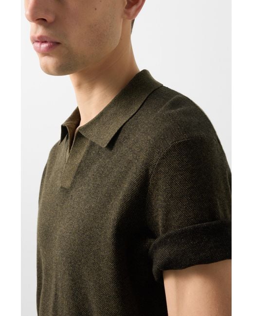 Bogner Black Lyon Knitted Polo Shirt for men