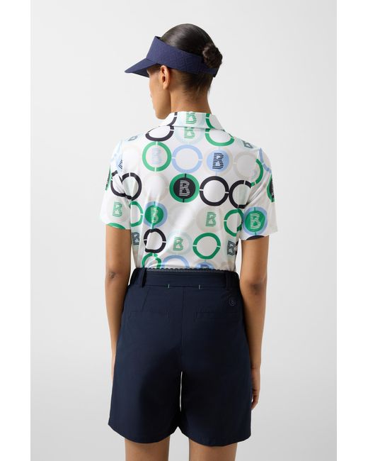 Bogner Green Taya Functional Short-Sleeved Top For