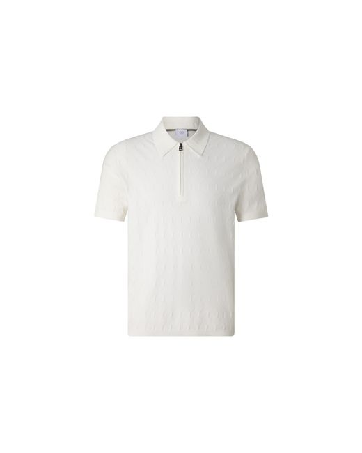 Bogner White Maxim Knitted Polo Shirt for men