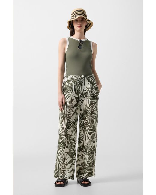 Bogner Green Linen Trousers Gina