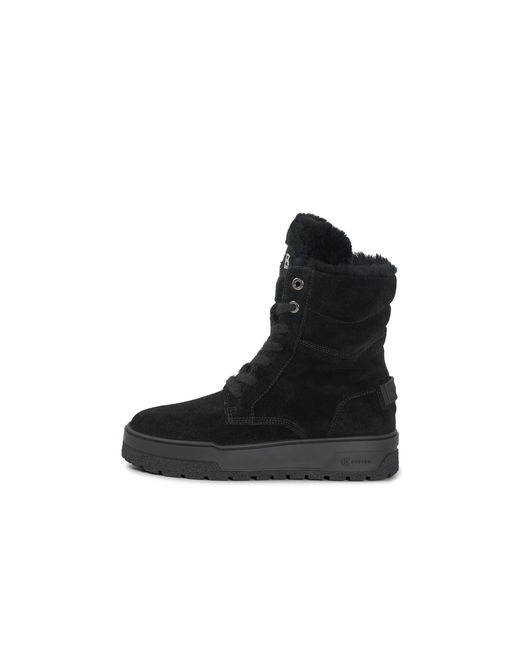 Bogner Black Calgary Lace-up Boots With Spikes