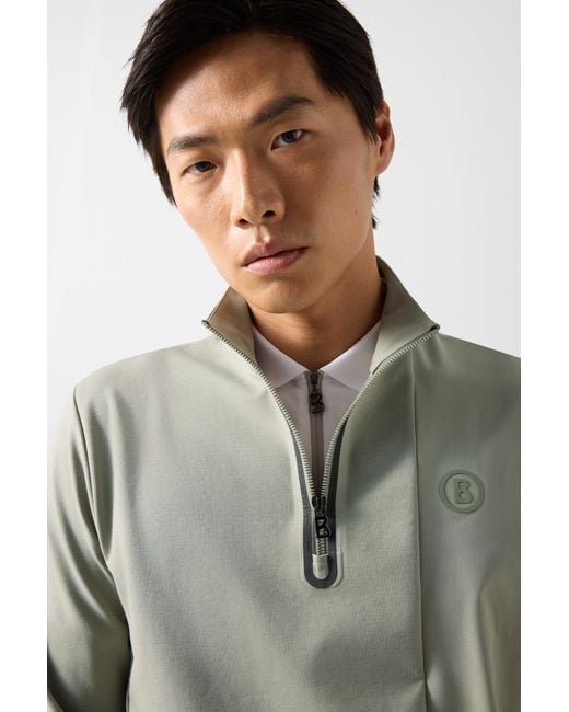 Bogner Green Connor Sweat Troyer for men