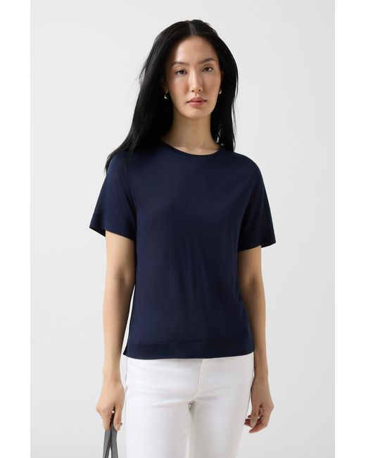 Bogner Blue Silk Shirt Sienna For