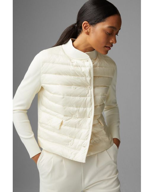Bogner White Mady Hybrid Knit Jacket