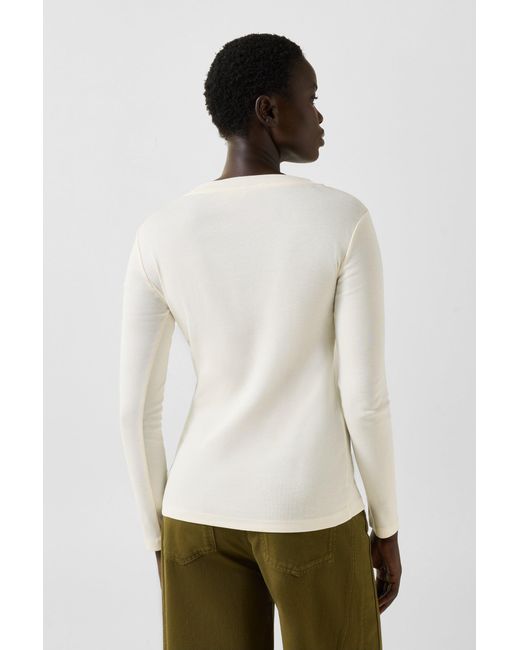 Bogner White Nikini Cotton Long-Sleeved Top For