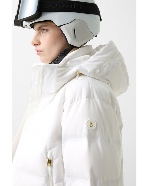 Bogner White 2-in-1 Down Ski Jacket Suri