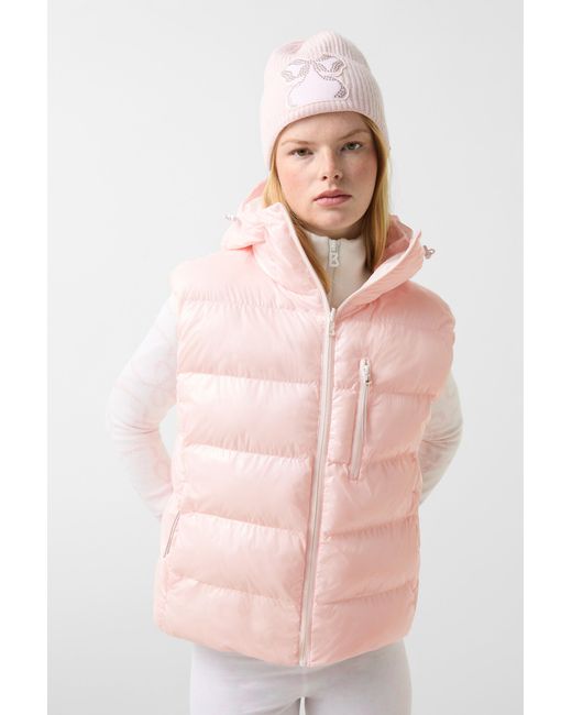 Bogner Fire + Ice Pink Reversible Quilted Vest Namilia