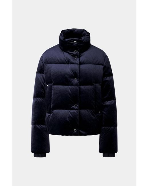 Bogner Blue Oliva Velvet Down Jacket