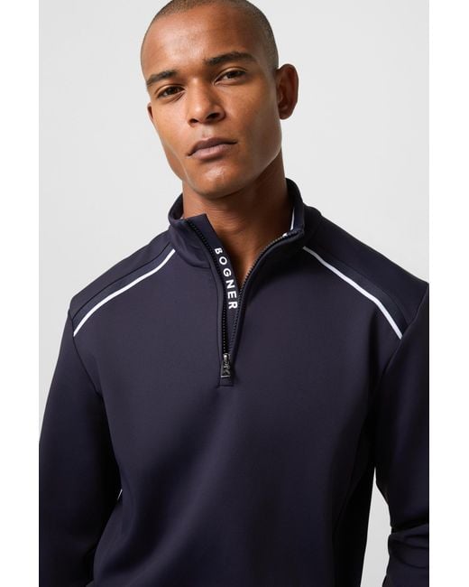 Bogner Blue Sweat Troyer Tomek for men