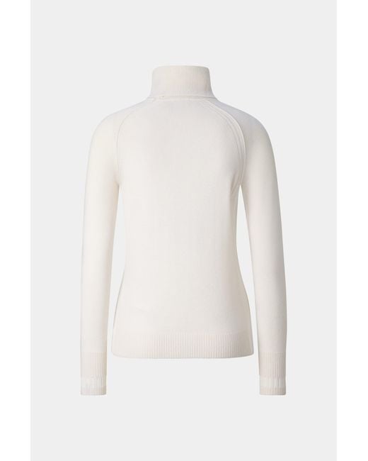 Bogner White Vaiana Pure New Wool Cashmere Sweater