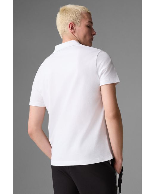 Bogner Fire + Ice White Ramon Polo Shirt for men