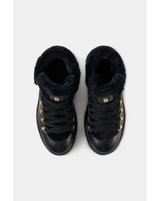 Bogner Black Lace-up Boots, Arosa