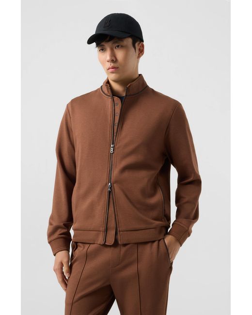 Bogner Brown Spencer Jersey Jacket For for men