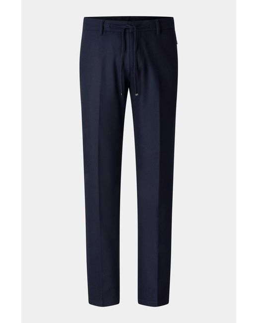 Bogner Blue Riley Business Wool Mix Trousers For for men