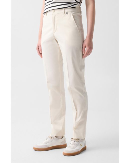 Bogner White Pleated Trousers Abbie