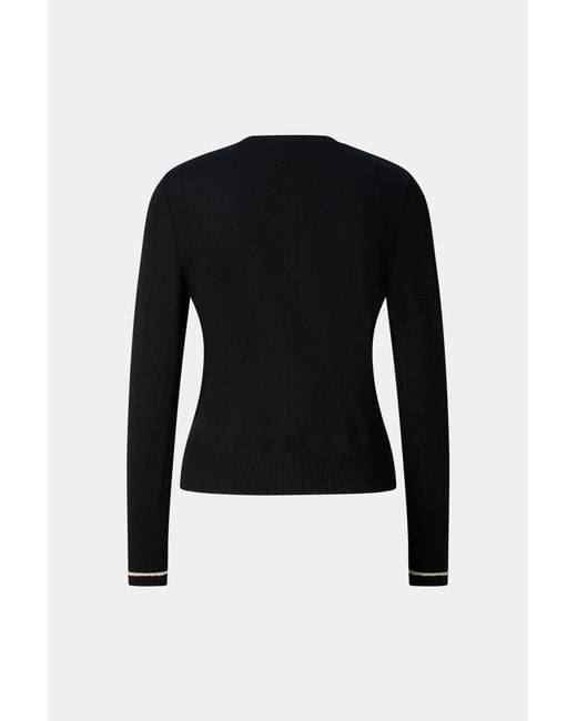 Bogner Black Azou Virgin Wool And Silk Knit Jacket For