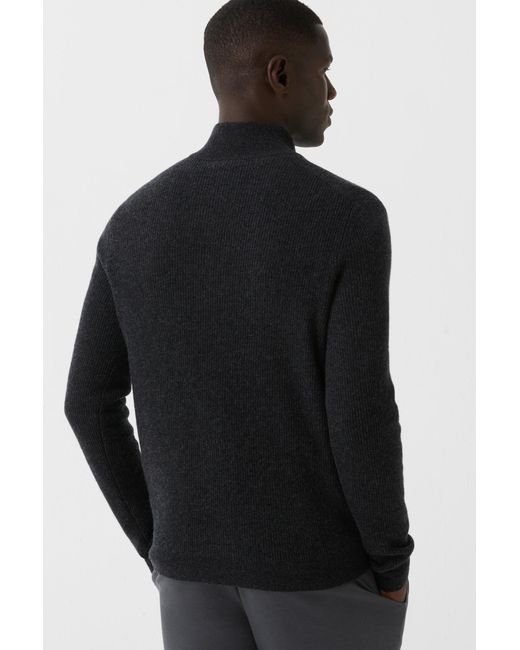 Bogner Black Pure New Wool Cashmere Troyer Derek for men