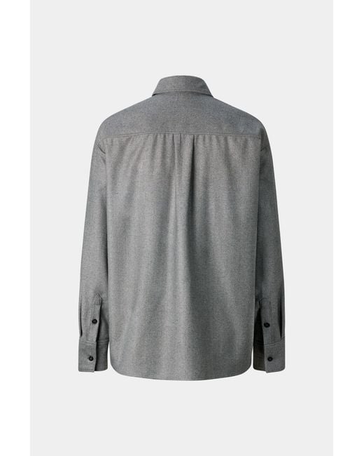 Bogner Gray Robyn Virgin Wool Shirt Blouse