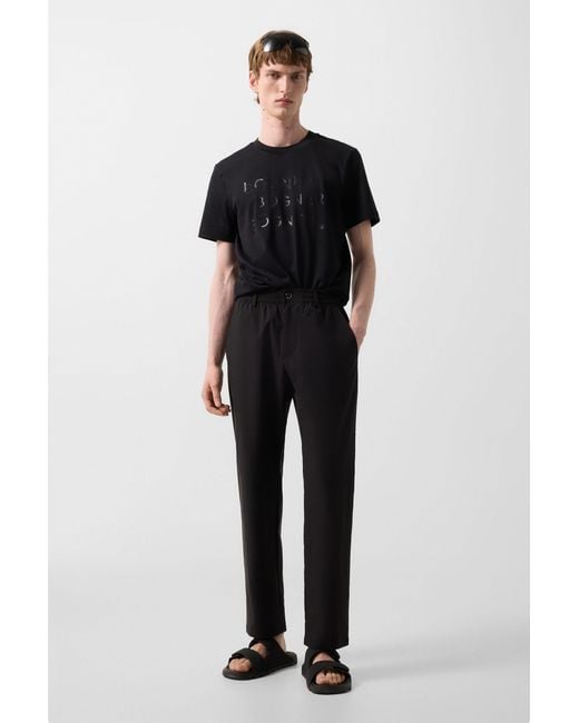 Bogner Black Stretch Pants Marcus for men