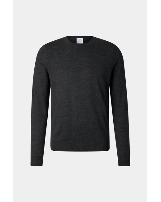 Bogner Black Pure New Wool Cashmere Sweater for men