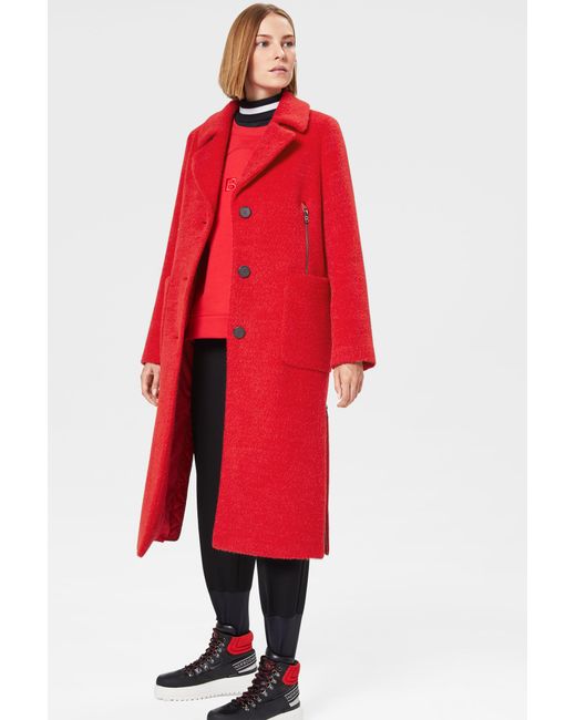 Bogner Wool Scarlett Coat In Red | Lyst Canada