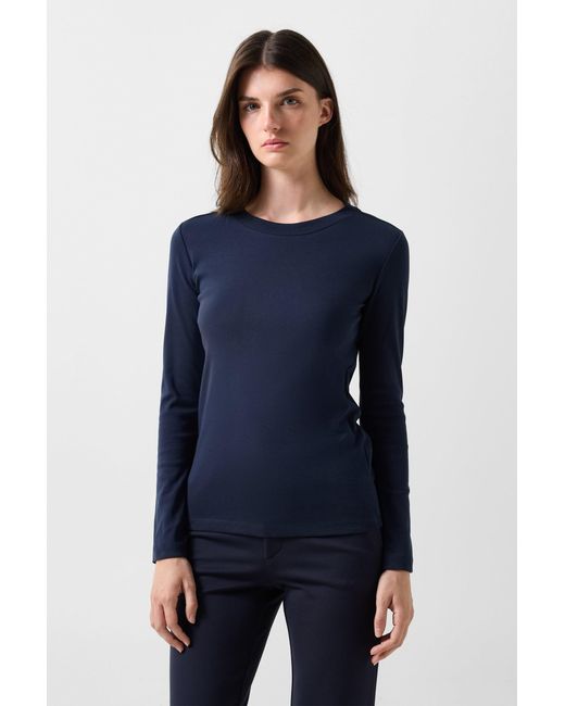 Bogner Blue Nikini Cotton Long-Sleeved Top For