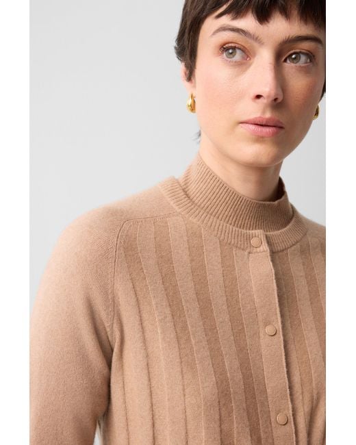 Bogner Natural Tanja Virgin Wool Cashmere Cardigan
