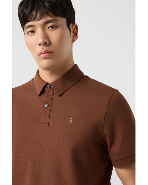 Bogner Brown Timo Piqué Polo Shirt for men