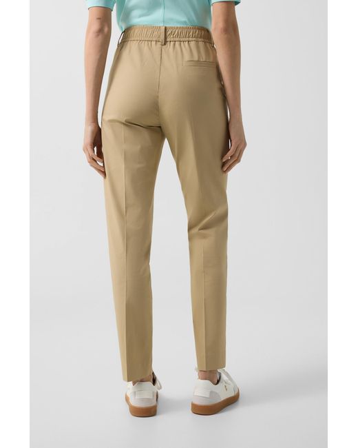 Bogner Natural Pleated Trousers Abbie