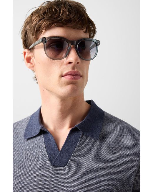 Bogner Blue Lyon Knitted Polo Shirt for men