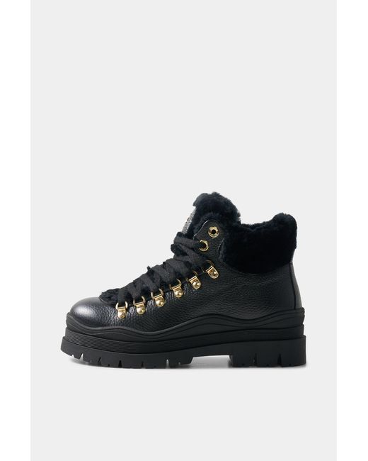 Bogner Black Lace-up Boots, Arosa