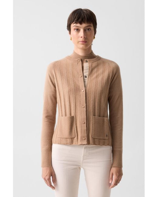 Bogner Natural Tanja Virgin Wool Cashmere Cardigan