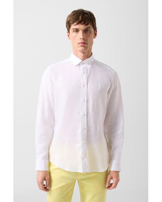 Bogner White Timi Linen Shirt for men