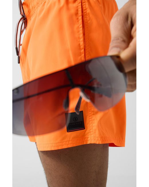 Bogner Fire + Ice Orange Nelson Swim Shorts for men
