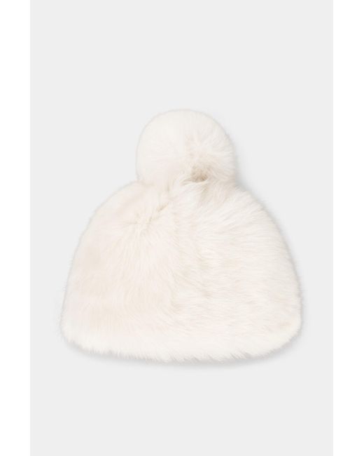 Bogner White Aria Lambskin Hat For