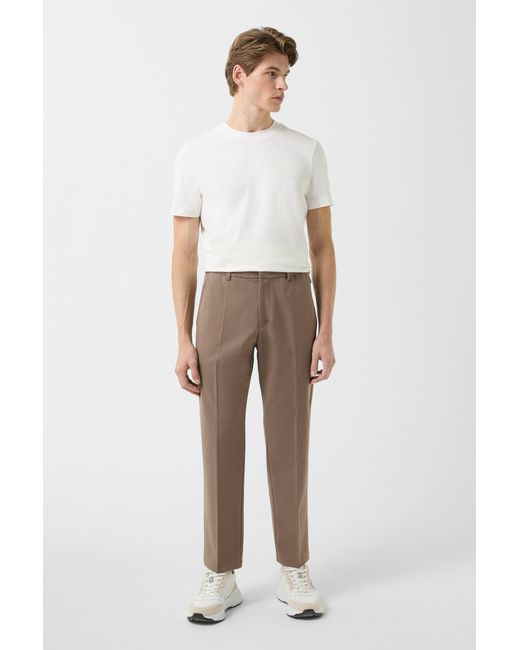 Bogner Brown Pleated Trousers Marcus for men