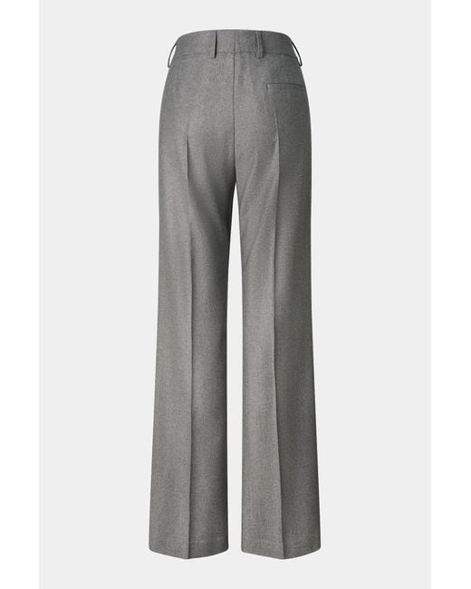 Bogner Gray Jody Virgin Wool Trousers For