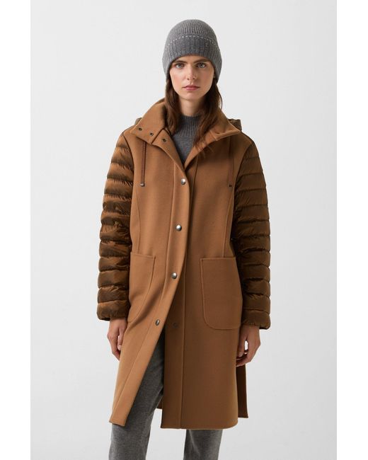 Bogner Brown Isy Woollen Down Coat For